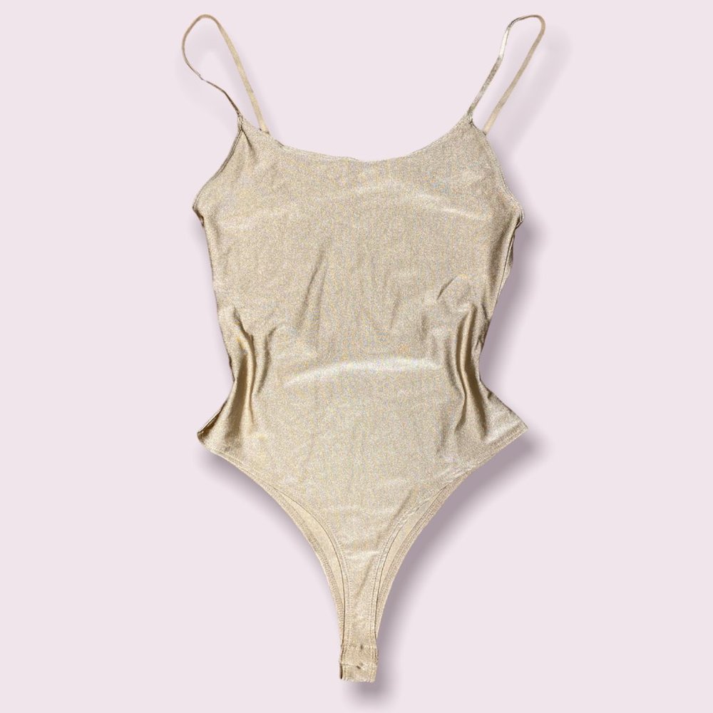 Backless Gold Bodysuit